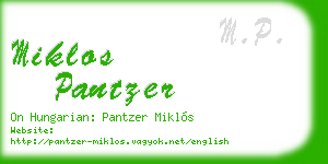 miklos pantzer business card
